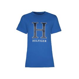 טישרט TOMMY HILFIGER הדפס H כחול רויאל, Color: כחול, בחר מידה: M